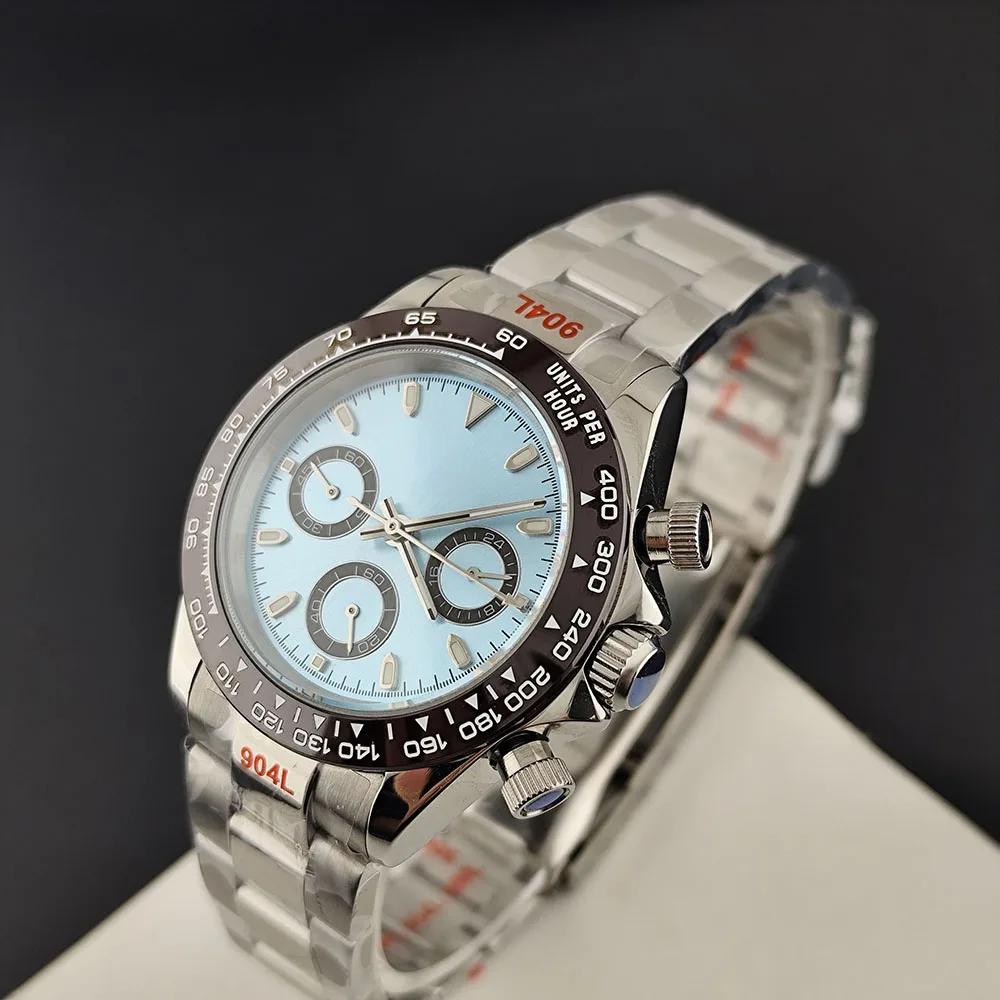 VK63 Watch 39mm Men's Automatic Watch Customized Logo Watch Stainless Steel Watch Sapphire Glass VK63 Movement Watch
