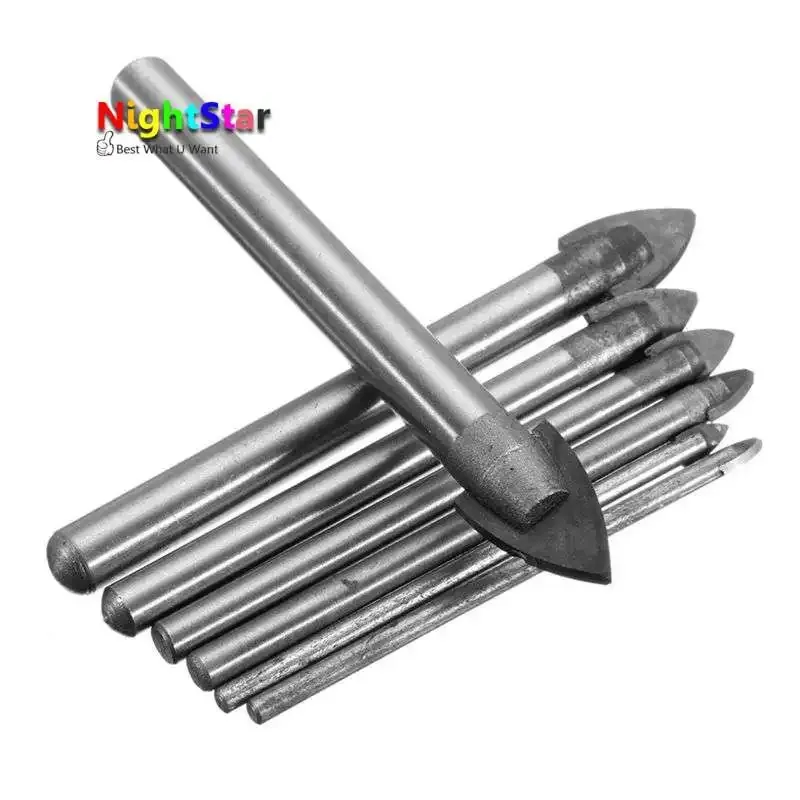 

7pcs Glass Tile Drill Bits Spear Head Ceramic Tile Drill Bits Set 3/4/5/6/8/10/12mm Drill Bit Power Tools