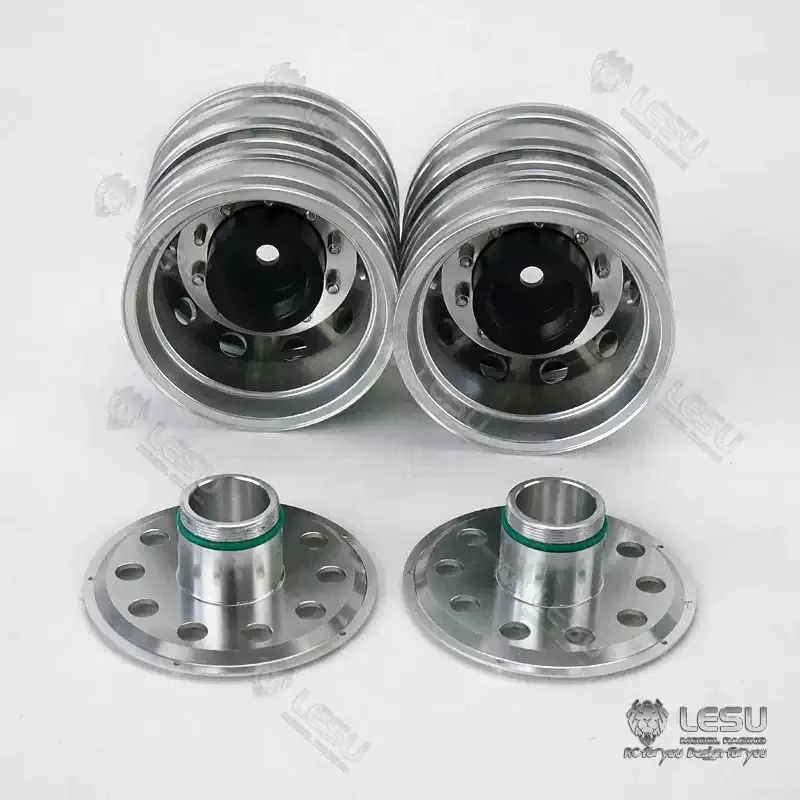 RC 1/14 Metall-Vorderradnabe mit Felge für Tamiya Hydraulikbagger, Lader, Muldenkipper für VOLVO, DIY-Teile – Detail 5