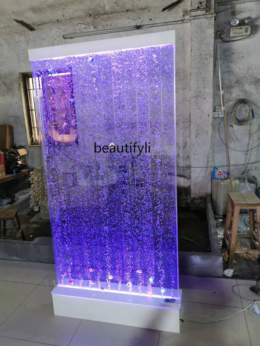 Factory Direct Sales Acrylic Water Bar Screen Air Wall Flow Wall Entrance Cabinet Water Column