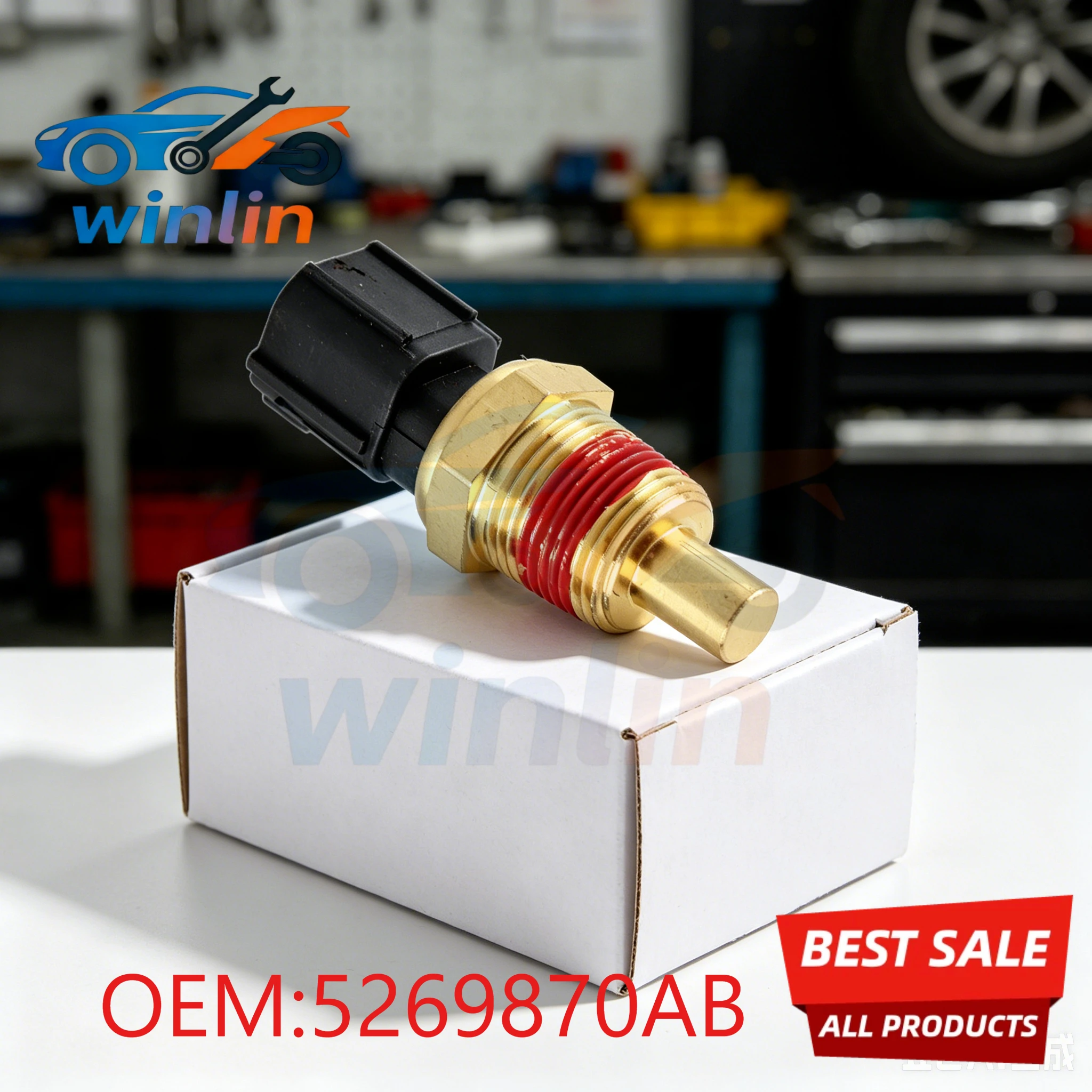 OEM Engine Coolant Temperature Sensor 5269870AB Compatible with Chrysler PT Cruiser Sebring Town Country