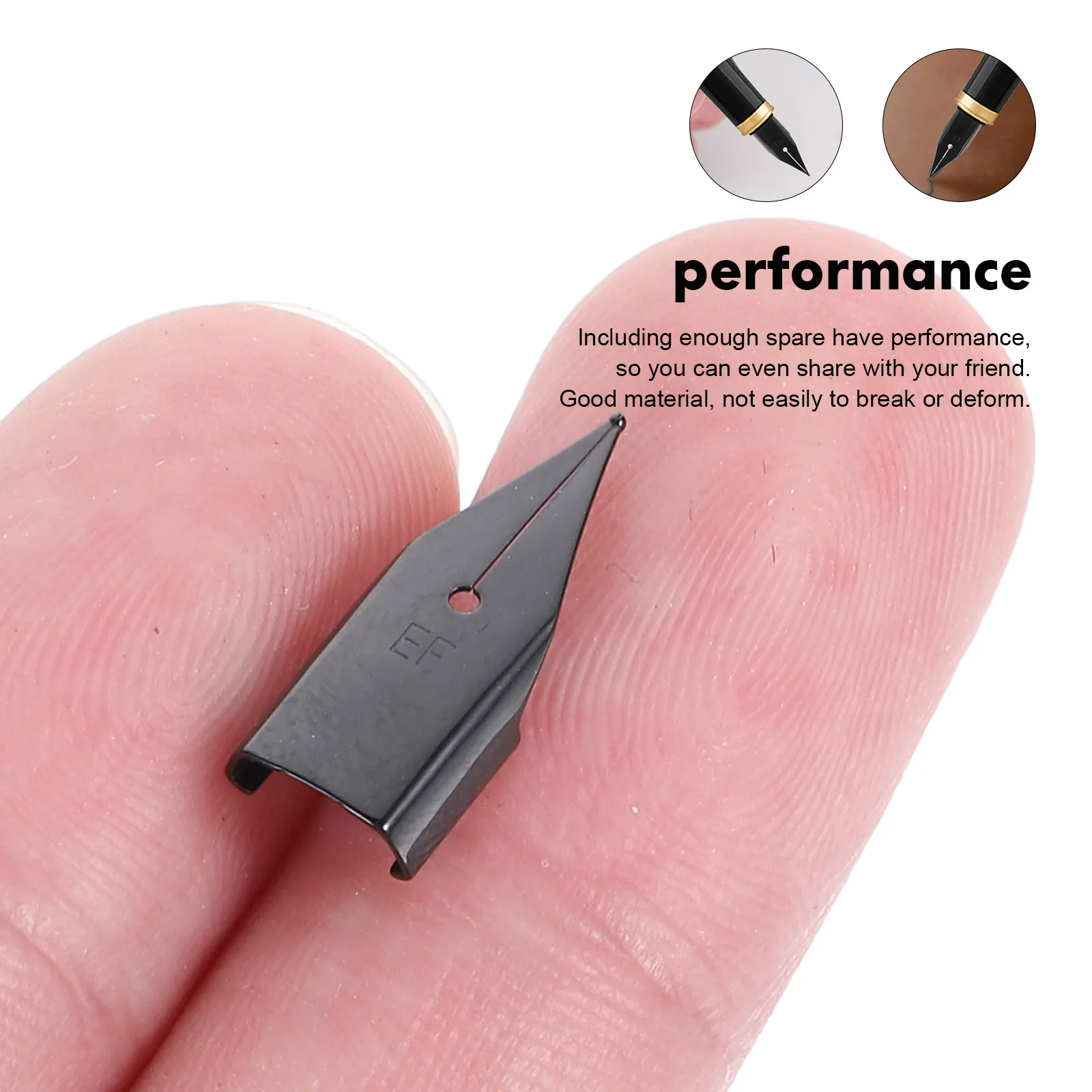 10pcs Fountain Pen Nibs Stainless Steel Replacement Tips For Calligraphy Writing Students Stationery Metal Nib Set