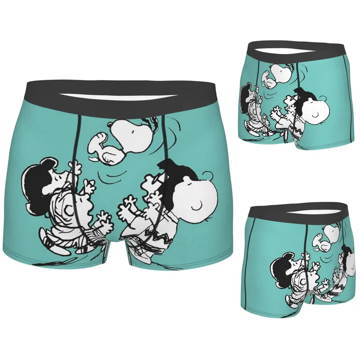 

Трусы-боксеры, шорты Lucy Football Kick Aaugh Snoopy, мужские трусы с героями мультфильмов, удобное нижнее белье для Homme, мужской подарок бойфренду