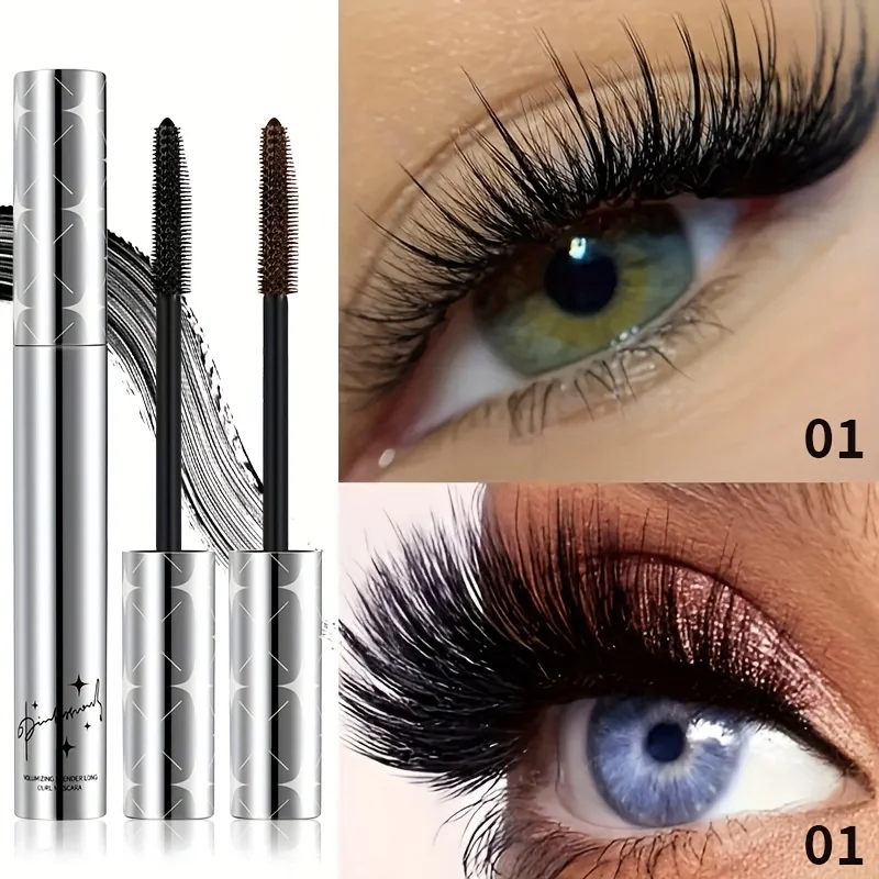 Mascara per ciglia Mascara allungante spesso impermeabile Curling Lungo nero/marrone Estensione ciglia Mascara volumizzante impermeabile
