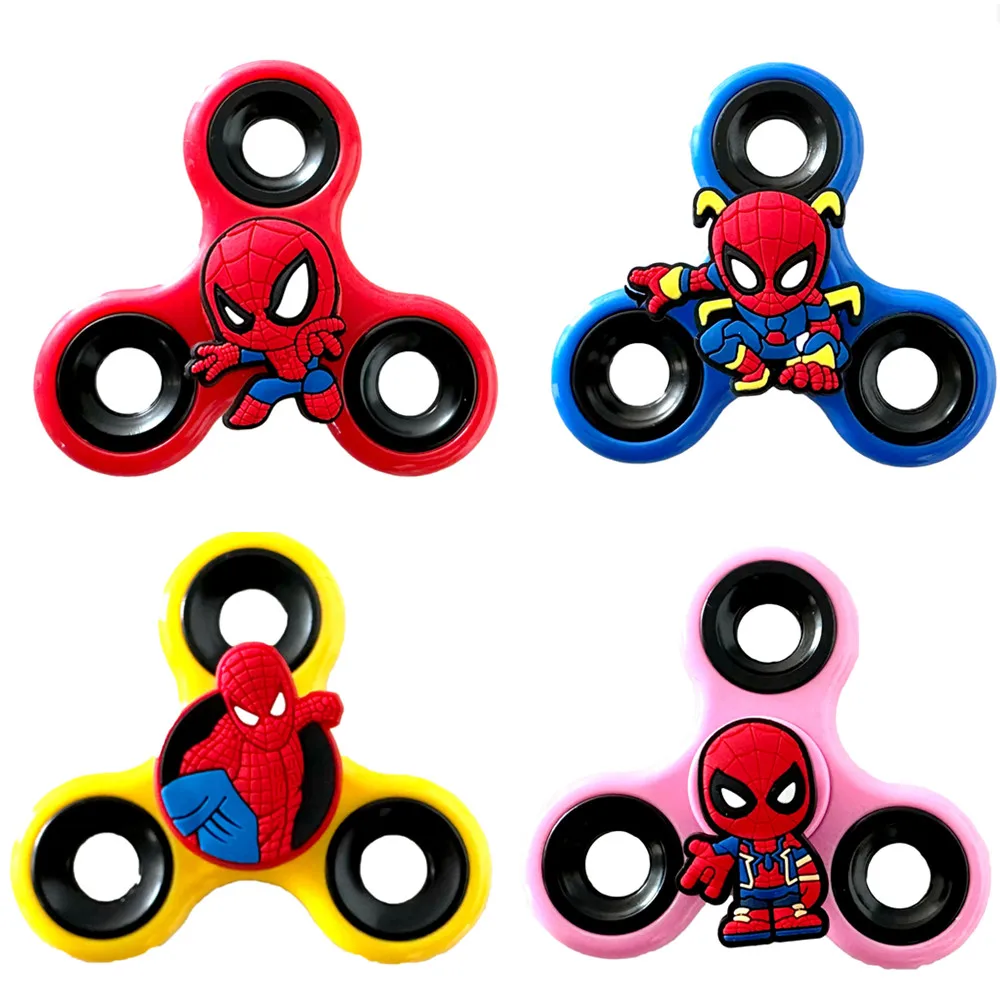 1 Stück Niedliche Spider-Man Actionfigur Fidget Spinner PVC-Modell Finger-Stressabbau-Handspinner Geschenk-Spielzeug