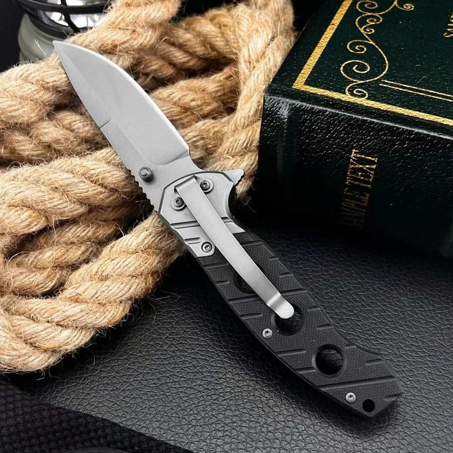 0423 سكين للفرد متعدد الوظائف 5Cr13Mov بليد G10 مقبض المحمولة المنزلية الفاكهة EDC حمل على سكينة أدوات هدايا الرجال