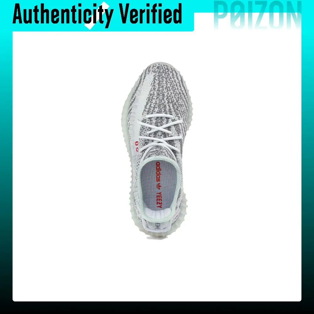 Adidas YEEZY BOOST 350 V2 Comfortable Low top Casual Shoes Unisex Gray Blue B37571 view 5