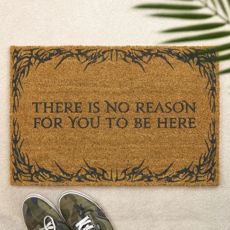 Newest Floor Mat No Reason to Be Here Funny This Is My Happy Place Floral Frame Coir Doormat Non Slip Outdoor Entry Mat