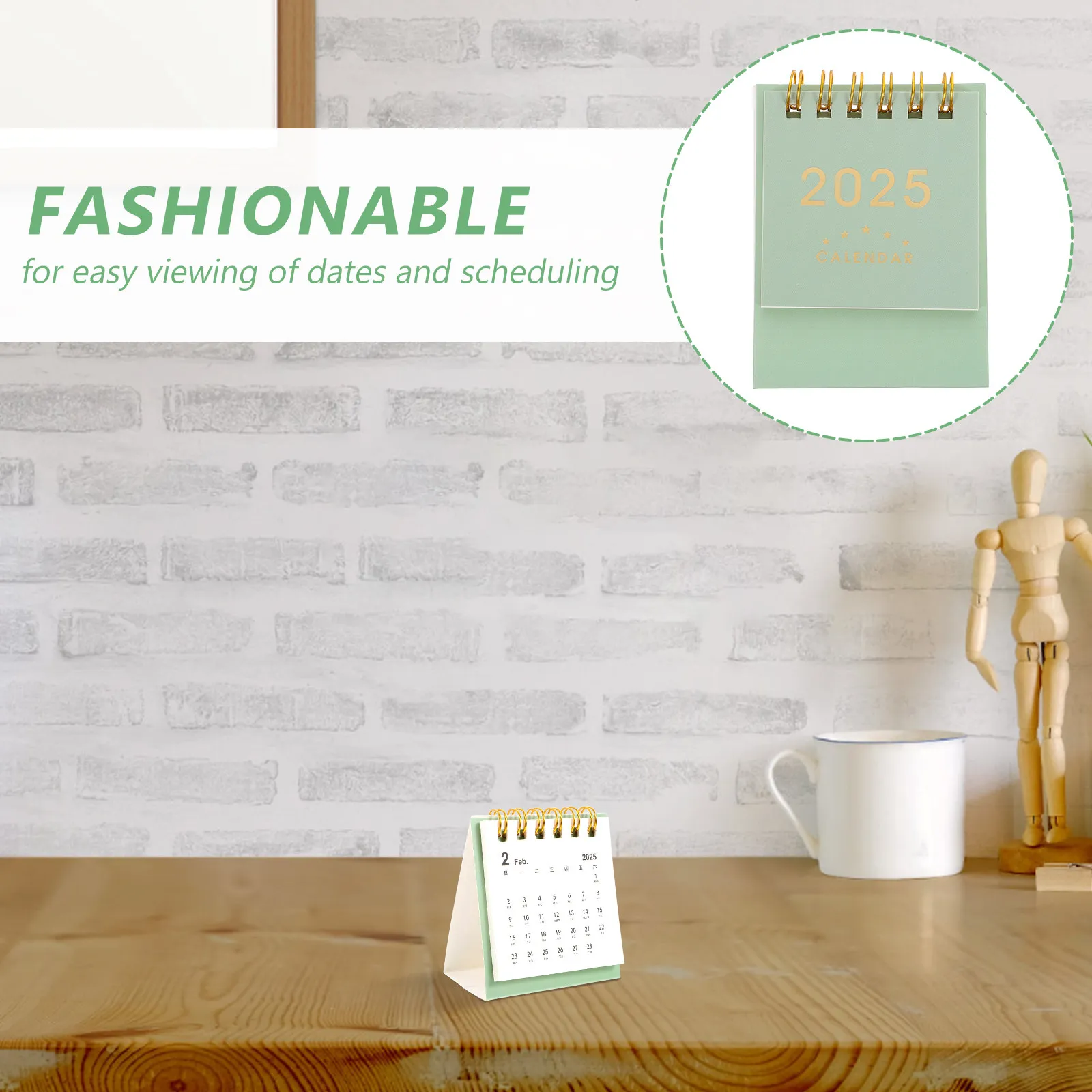 Desktop Small Standing Calendar Modern Minimalist Office Desk Monthly Calendar Functional Daily Use Decorative