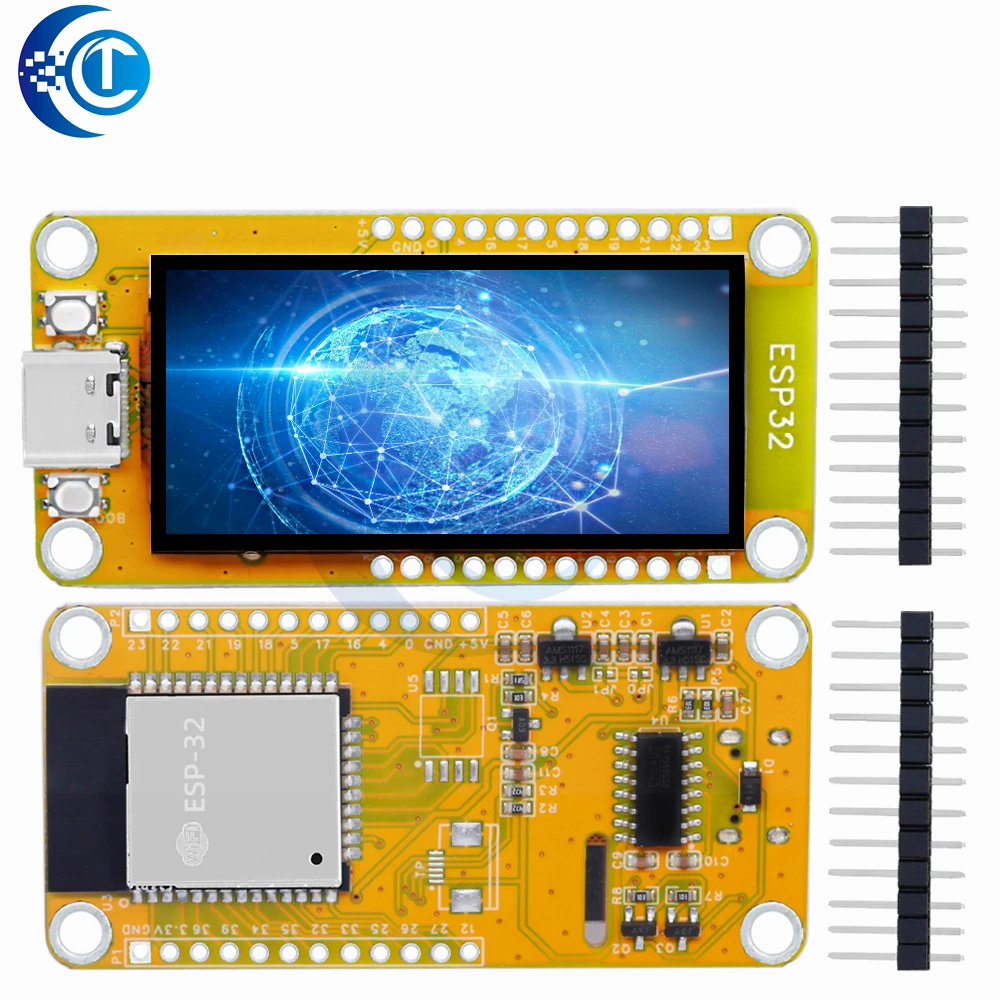 ESP32-wroom dengan Papan Pengembangan LVGL 1.9 Inci WiFi + Bluetooth 170*320 Modul TFT Layar Tampilan untuk Arduino
