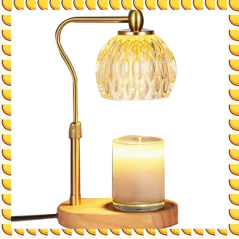 

BAAU Candle Warmer, Candle Warmer Lamp With Timer & Dimmer Candle Warmer Height Adjustable Scented Candles US Plug Durable Gold