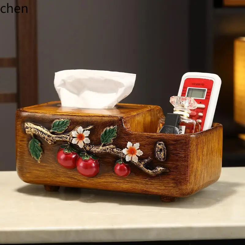 Zml tissue box multi-functional living room coffee table remote control storage box tissue box high-end furnishings