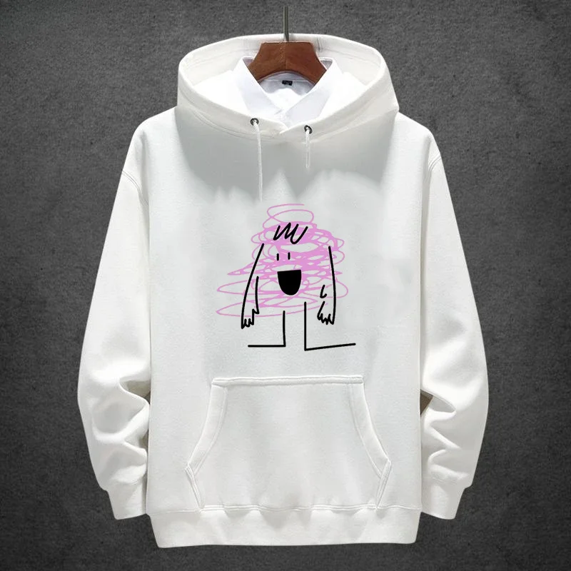 2025 جديد هوديي أسود مع طباعة الجرافيك الوردي 330gsm الوزن الثقيل مريح للجنسين بلوزة كاجوال البلوز gigandiíongi