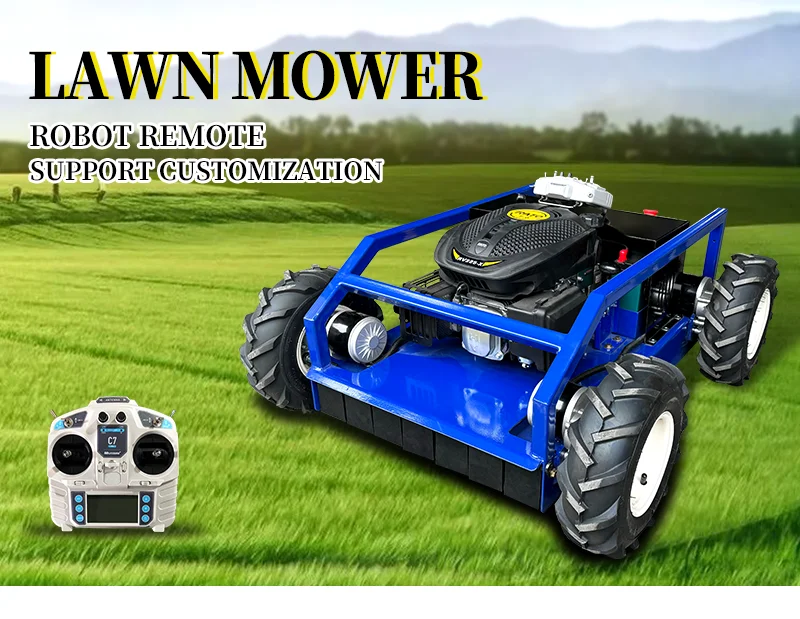 Maßgeschneiderter landwirtschaftlicher Gas-/Dieselmotor-Rasenmäher mit 500-mm-Rad und ferngesteuertem Garten