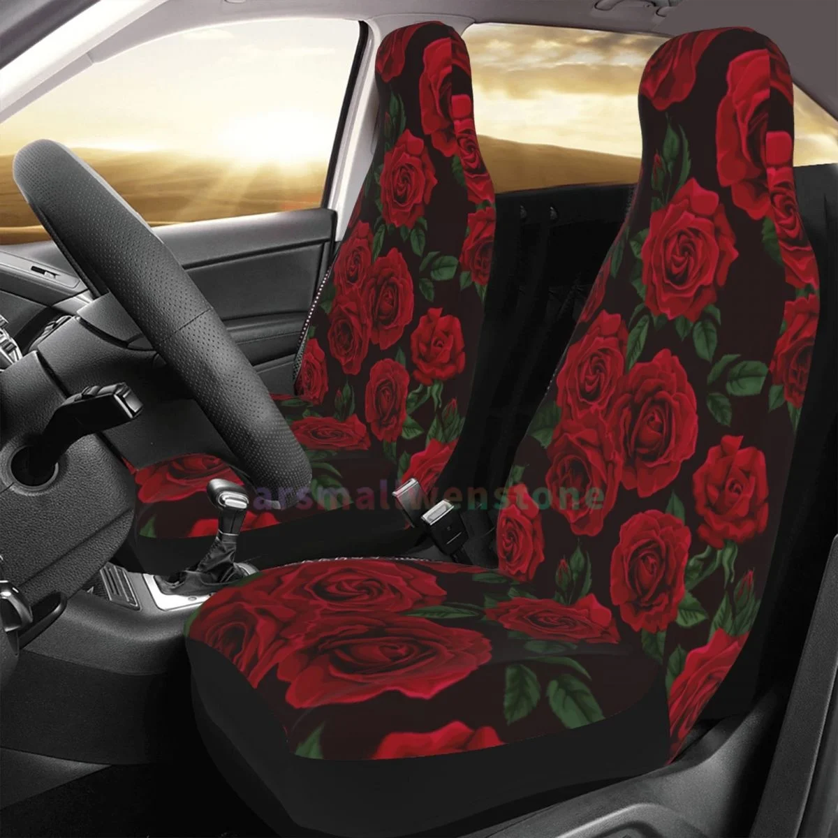 

Rose 2PCS Car Seat Cover Seat Cover Anti Fouling and Convenient Protective Cover Unique Style