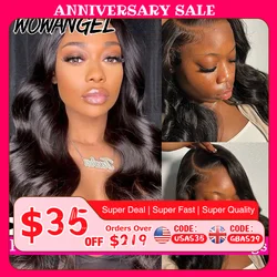 Wow Angel 13x6 HD Lace Front Wigs 250% Remy Hair Body Wave Human Hair Wigs Quick Weave Wig Pre Plucked Wear To Go Wigs for Women