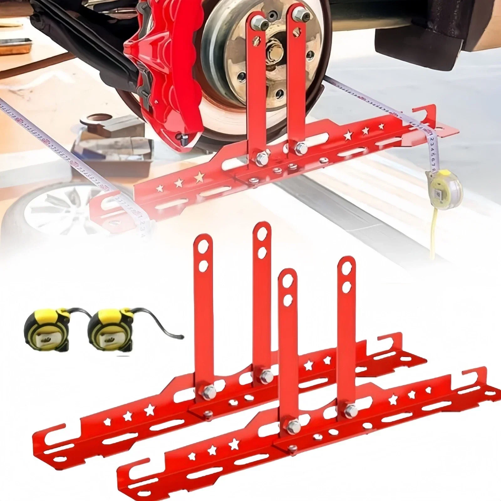 Car Wheel Alignment Tool Plates Adjustable Automotive Wheel Leveling Aligner Heavy Duty Toe Plates Wheel Balancing Supplies