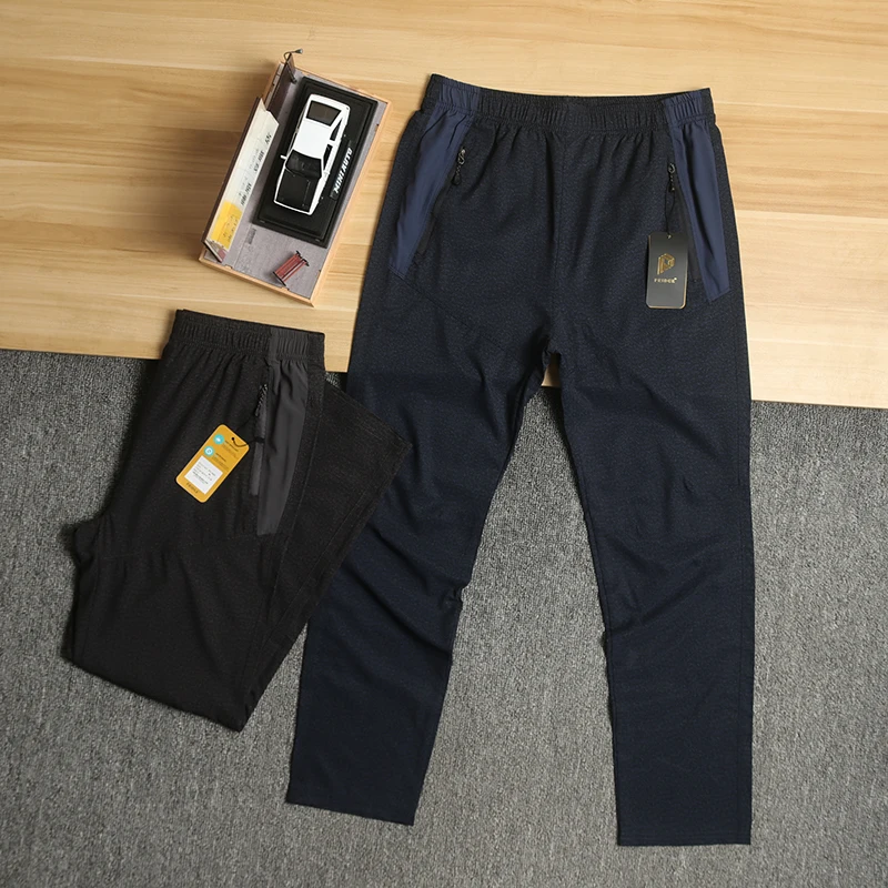 

Lightweight Breathable Qui Dry Outdoor Sports Men's Casual Pants Elastic Waist Faionable Summer Long Trousers