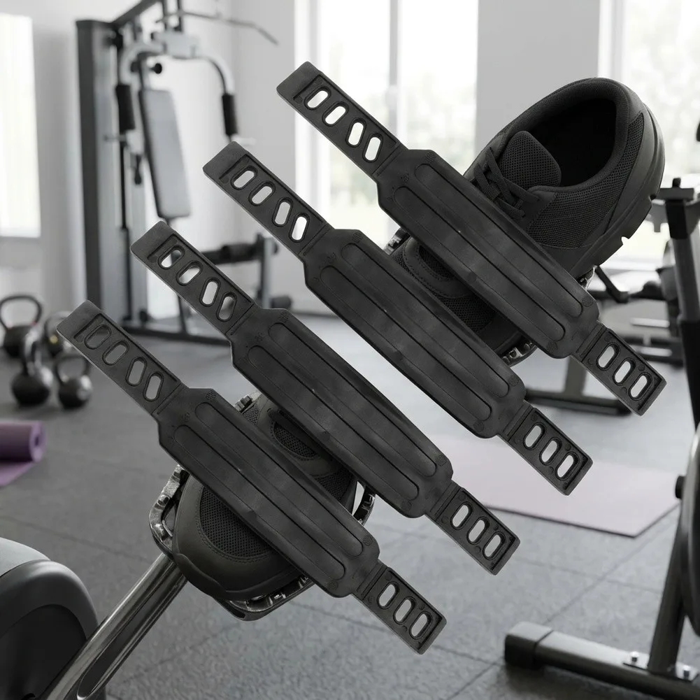 Exercise Bike Pedal Straps with Adjustable Length Compatible with Most Stationary Fitness Bikes and Reliable Material