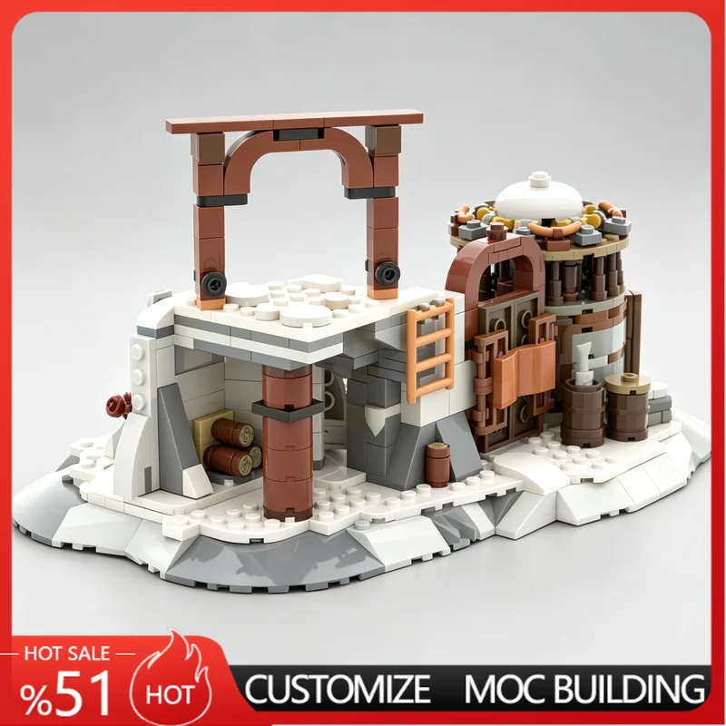 

599 Parts Medieval Snow Camp Scene Model Creative DIY Building Blocks Educational Assembly Toy Birthday Christmas Gifts For funs