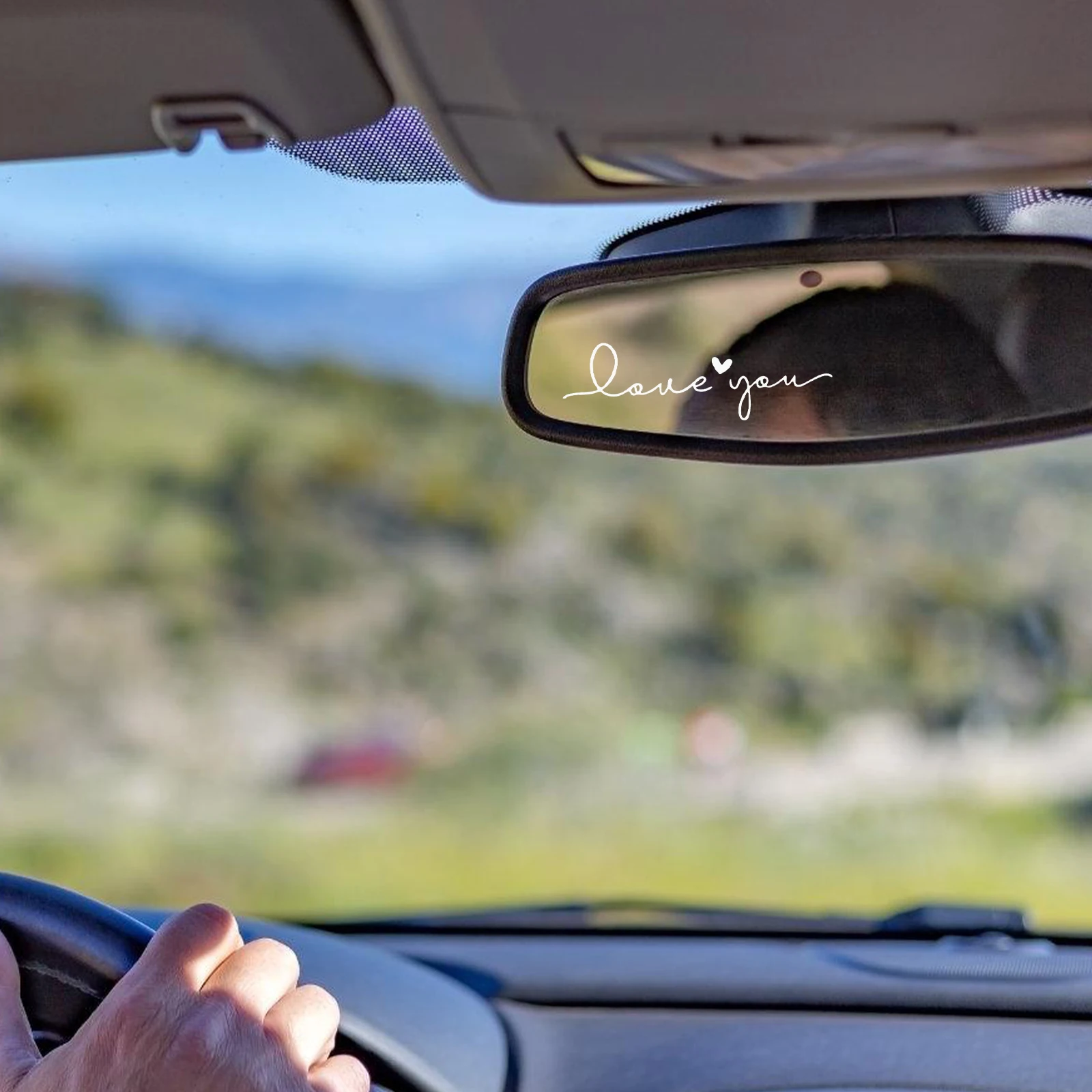 

2pcs Car Stickers For Women Men Mirror Decals Decorative Rearview Window Vehicle Body Stickers Adhesive Waterproof