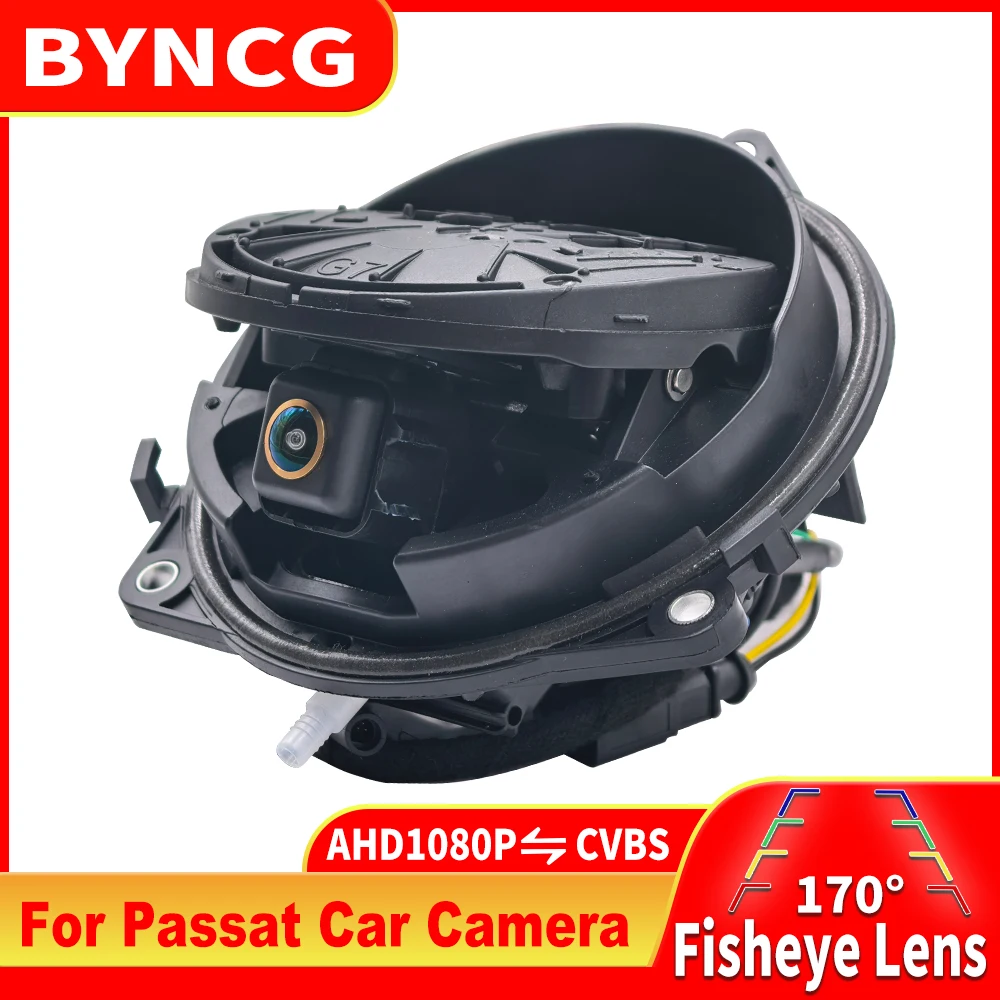 170° HD AHD 1080P logo Flip Emblem Rear View Backup Camera For Magotan B6 B7 B8 EOS T-roc Passat Golf Polo 6R 6C CC Beetle