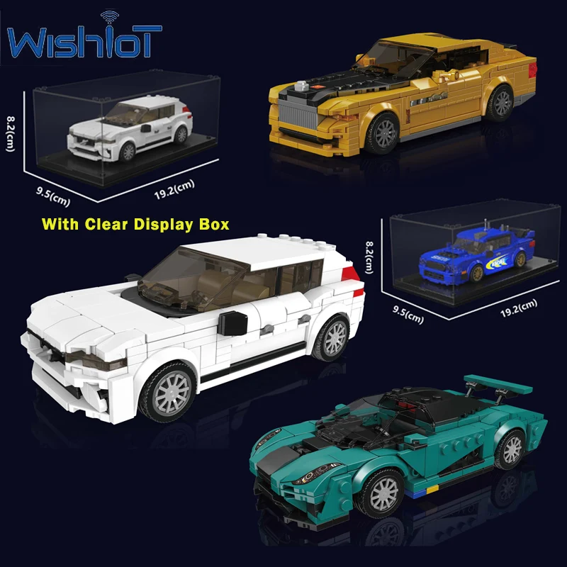 

Famous Car Series 27133/27134/27135 Model MOC Building Block with Display Box Assembly Vehicle Collectible Small Bricks Toy Gift