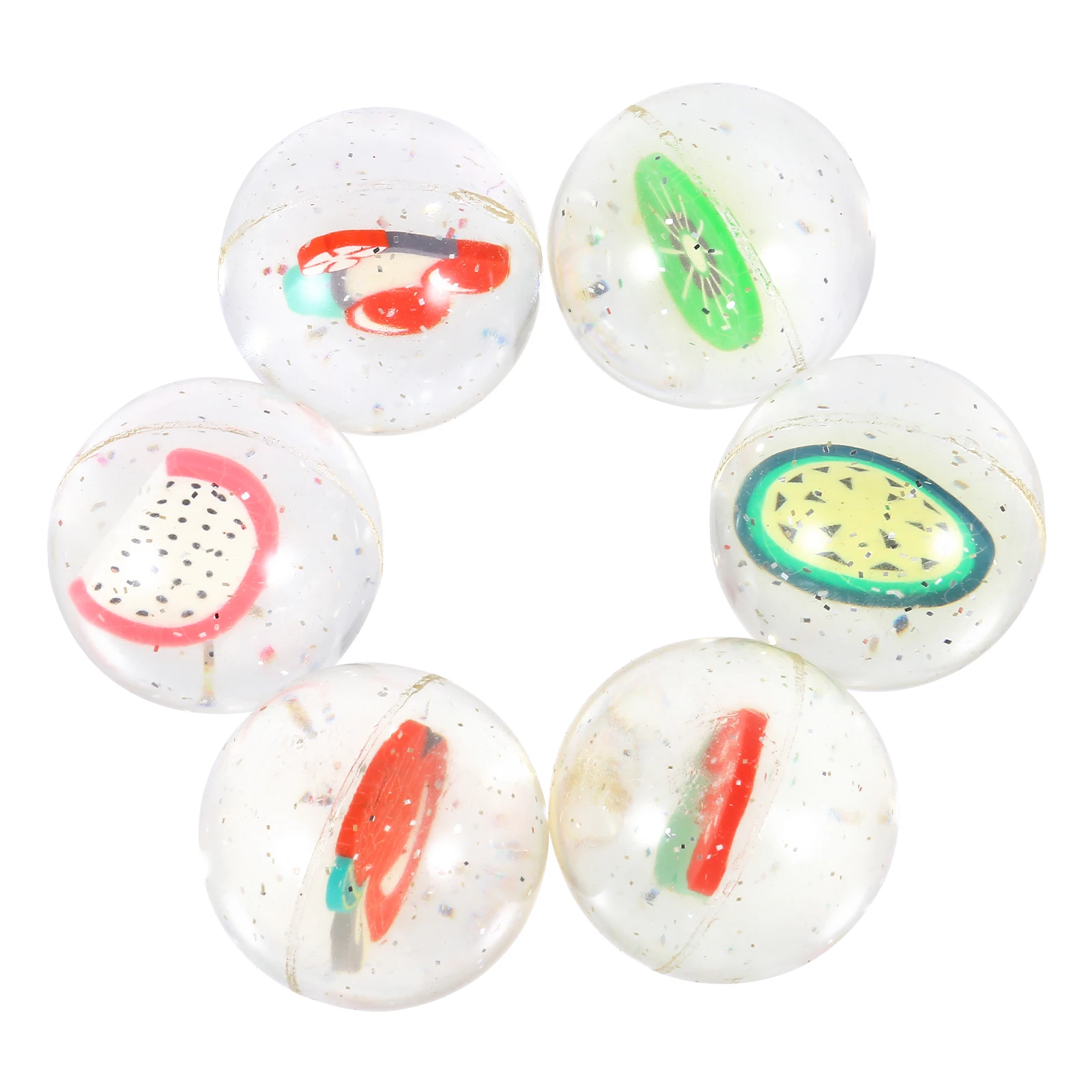 

6pcs Jumping Watermelon Educational Toy Educational Bouncing Ball Toy Fruity Balls Kids Party Favor