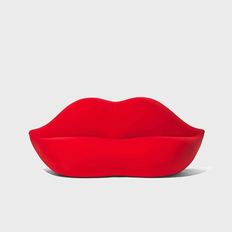 

Italian light luxury Bocca red lip sofa resting reception area designer special-shaped fabric sofa