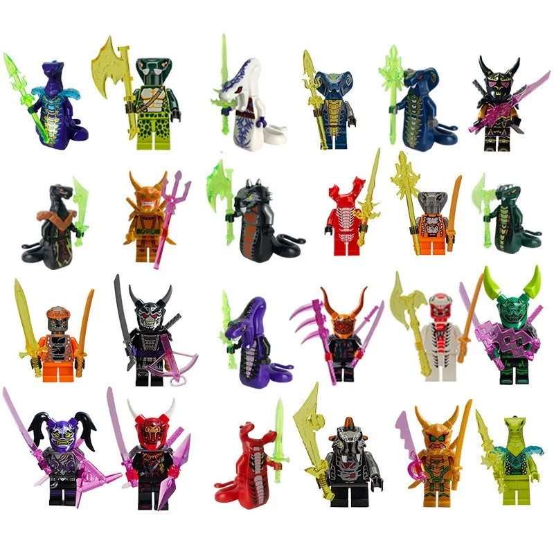 Bloques de construcción Ninja Gold, muñecos humanoides, mini personajes, juguetes para niños, regalos de cumpleaños, personajes de dibujos animados, recuerdos de fiesta