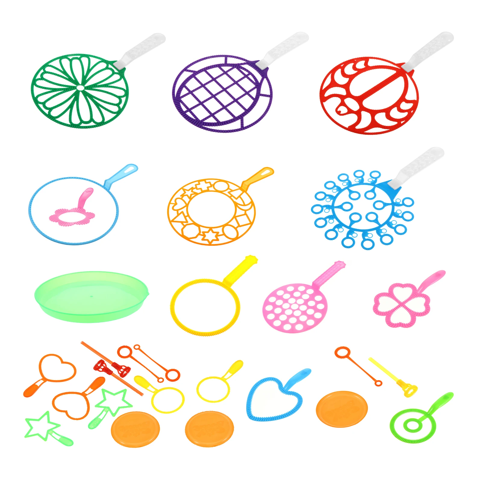 28Pcs Multiple Bubbles Generator Set Safe Material Bubble Making Toys For Kids Playtime Gift