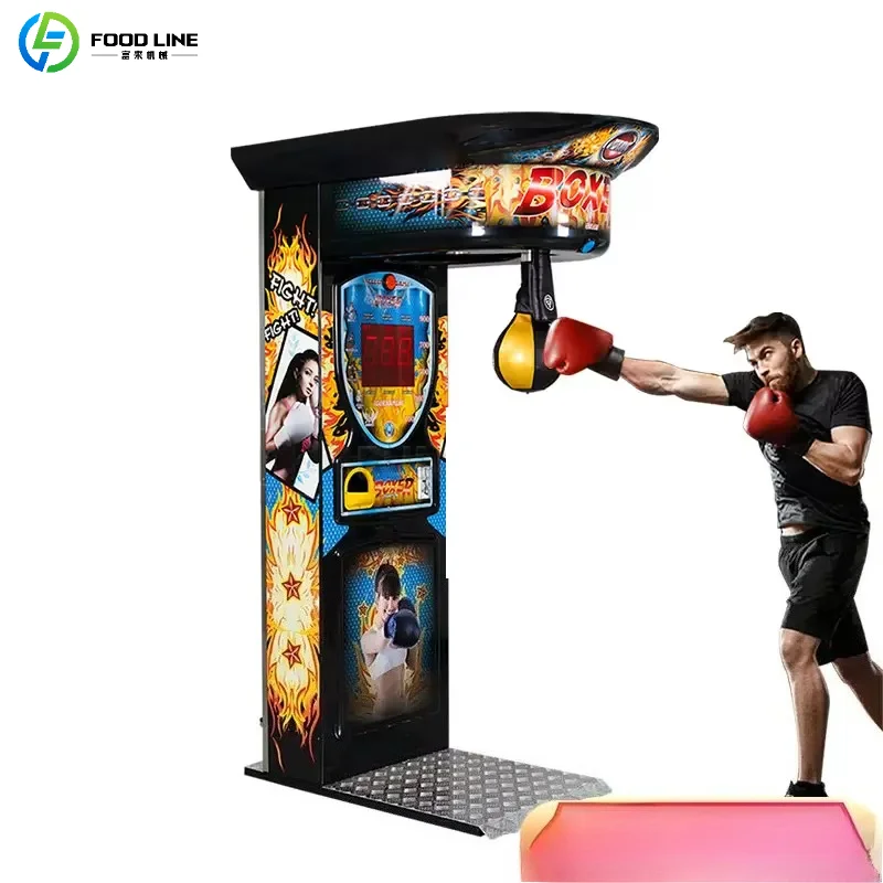 Customized Interactive Boxing Machine Punch and Kick Arcade Machine with Challenge Mode for Players