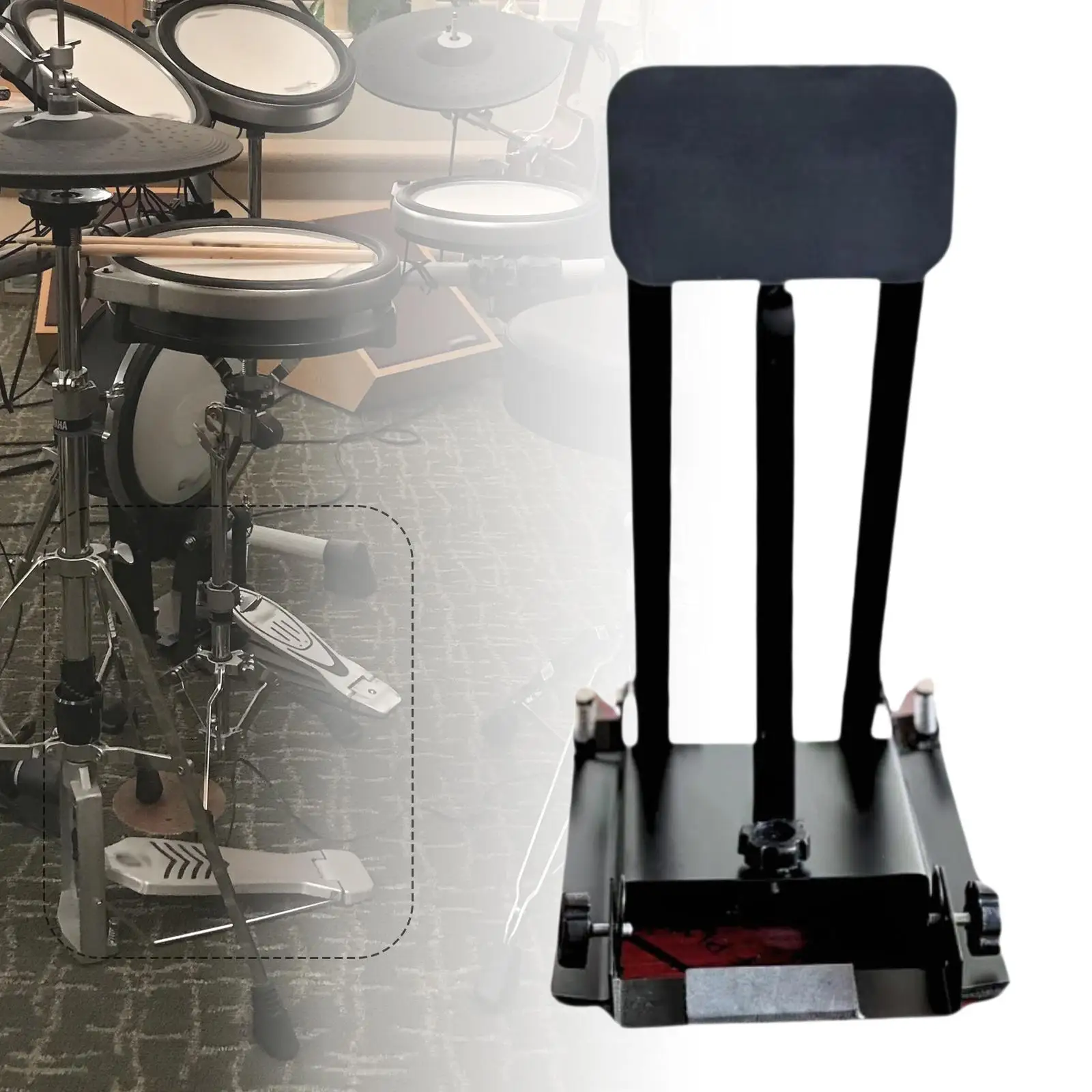 

Bass Drum Practice Pad Resuable AntiSlip Professional Convenience Sturdy Accessories Bass Pedal for Practicing Training Indoor