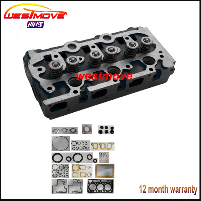 complete cylinder head assembly assy for KUBOTA engine : D750 with full gasket