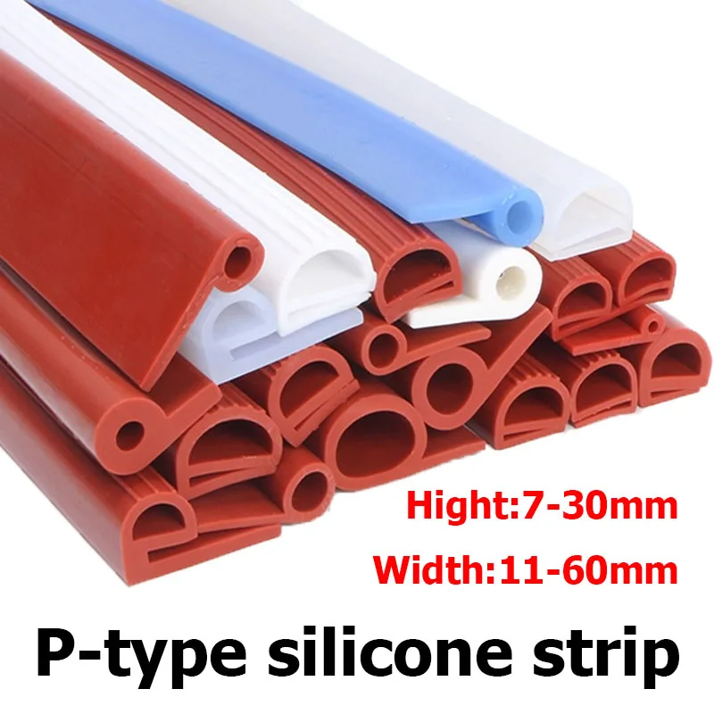 1/5Meter 9 Shape Auto Rubber Seals Car Door high temperature Oven Steam Doors Window Silicone P-Type Weather Strip