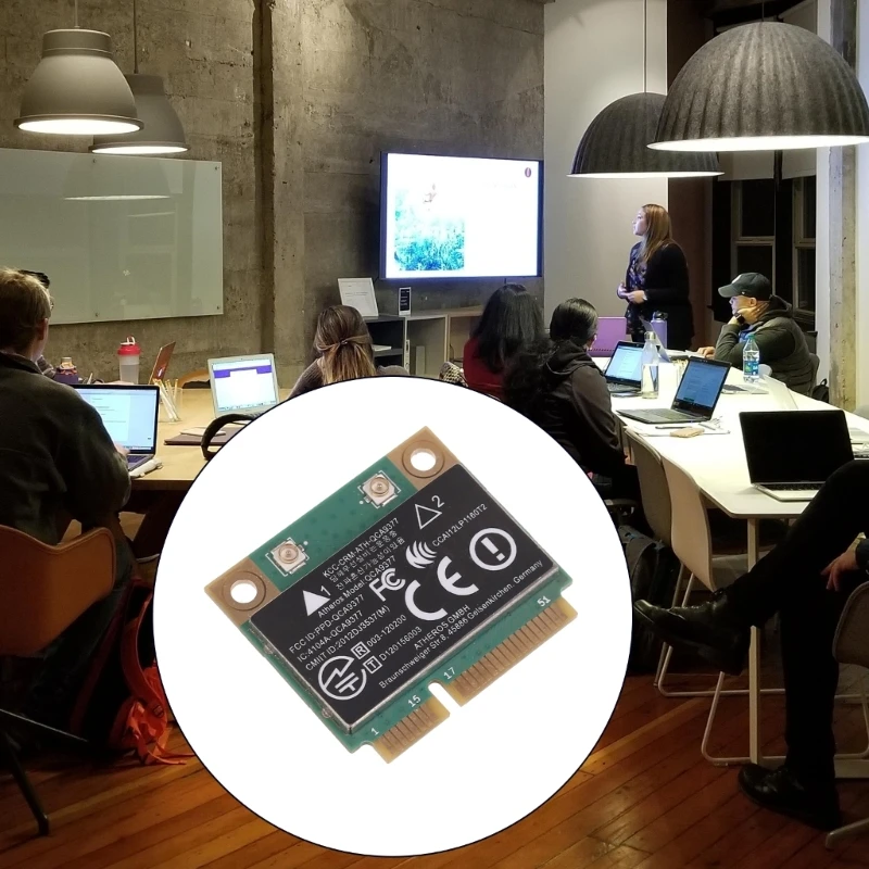 محول لاسلكي QCA9377 بسرعة 433 ميجابت في الثانية، بطاقة واي فاي، بطاقة شبكات، محول واي فاي PCIE صغير