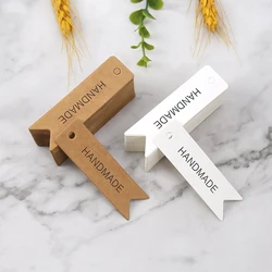 50pcs Handmade Hang Tag Gift Baking Universal Card 2x7cm for Cake Decoration Guest Gift Birthday Party Labels Paper Listing Card