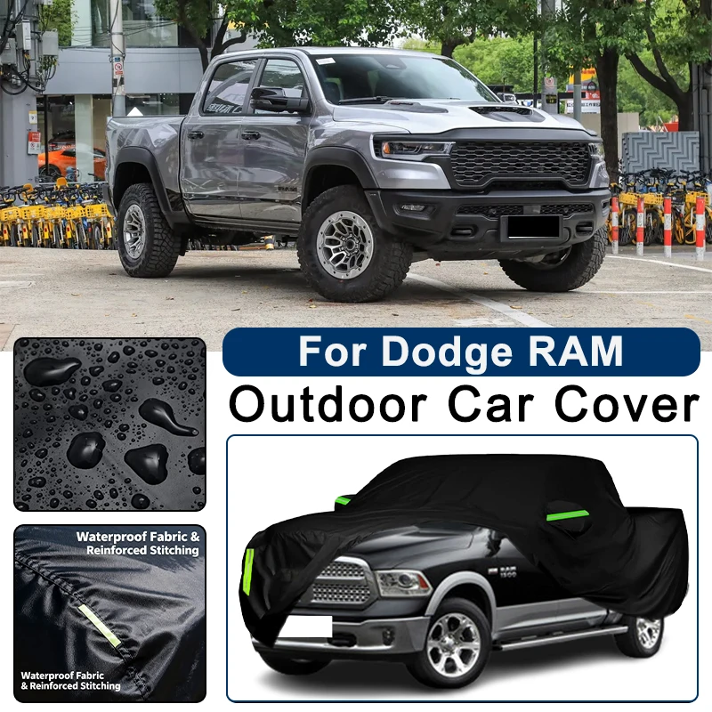

Outdoor Car Cover Waterproof Dustproof UV Sun Protection, Full Car Protector Exterior Accessories For Dodge RAM DS DT