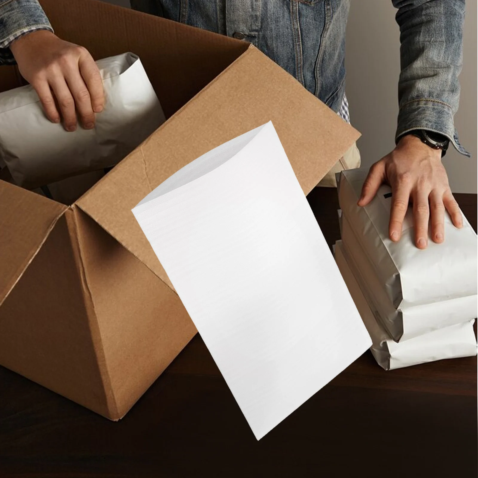 100 stuks stevige schuimwikkelvellen voor het verpakken van dempingsmateriaal, ideaal voor glazen platen, kopjes, bewegende opslag, transportbehoeften