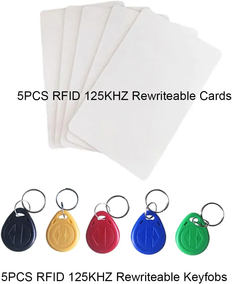 Handheld 125KHz RFID Duplicator Copier  ID Writer Programmer Reader + Keys+ Keychain Access Control Card Reader