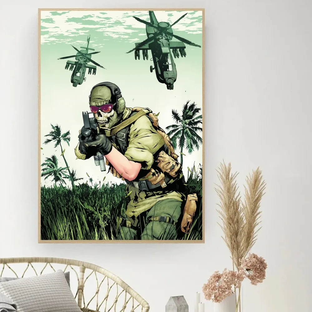 Game Call of D-Duty Modern W-Warfare 2 Poster DIY Vintage Movie Poster Wall Art Painting Study Stickers Small Szie Wall Painting