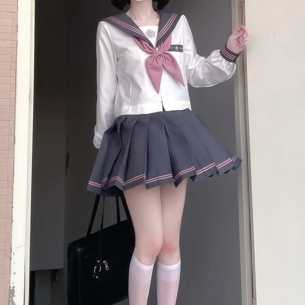 Harajuku Japanese Academy Style Suit Jk Uniform Sweet Student Girl Top Short Sleeved Long Sleeves Sailor Kawaii Jkfashion