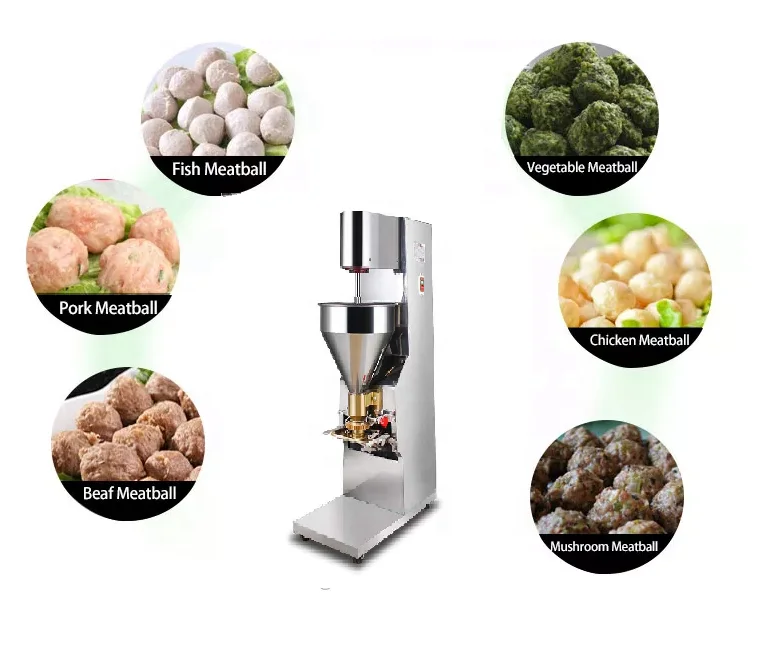High Quality Chicken Fish Beef Automatic Commercial Meatball Forming Machine Motor 280pcs/minute Capacity High Speed Low Energy