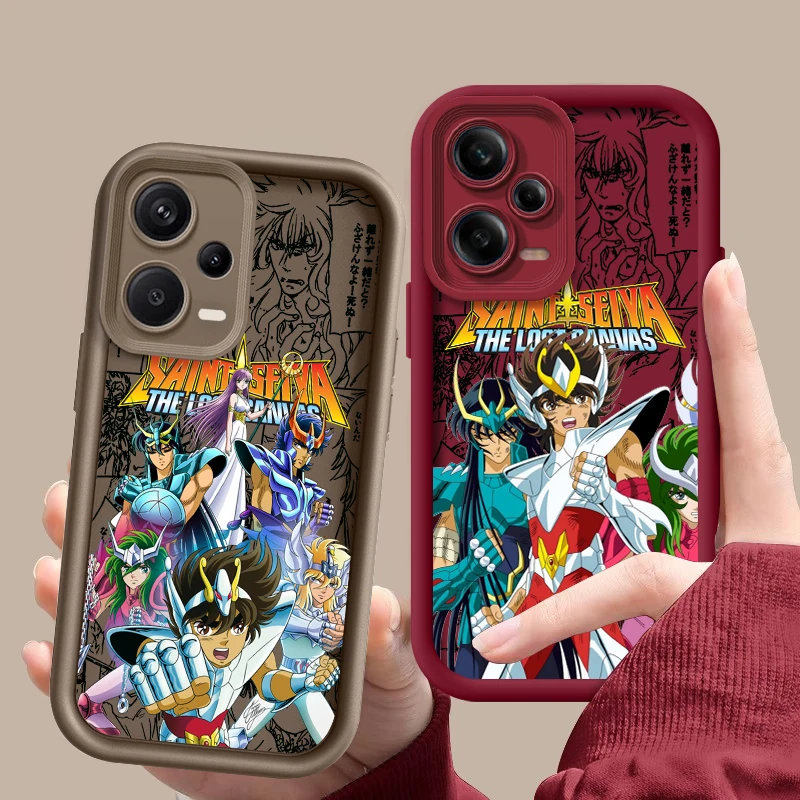 Saint Seiya Anime For Redmi Note 13 12 11 10 9 Pro Plus 5G POCO F3 F4 F5 X3 X4 X5 GT Soft Eye Ladder Phone Case