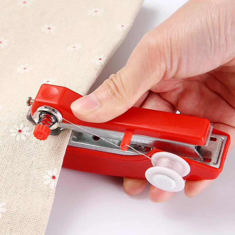 Portable Mini Sewing Machines Needlework Cordless Hand-Held Clothes Useful Sewing Machines DIY Apparel Sewing Fabric Tool