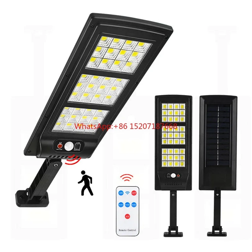 10000LM Led Solar Light Outdoor Most Powerful Outdor Solar Light 144 LED 3Mode Remote Control Waterproof Lamp Garden Street Lamp