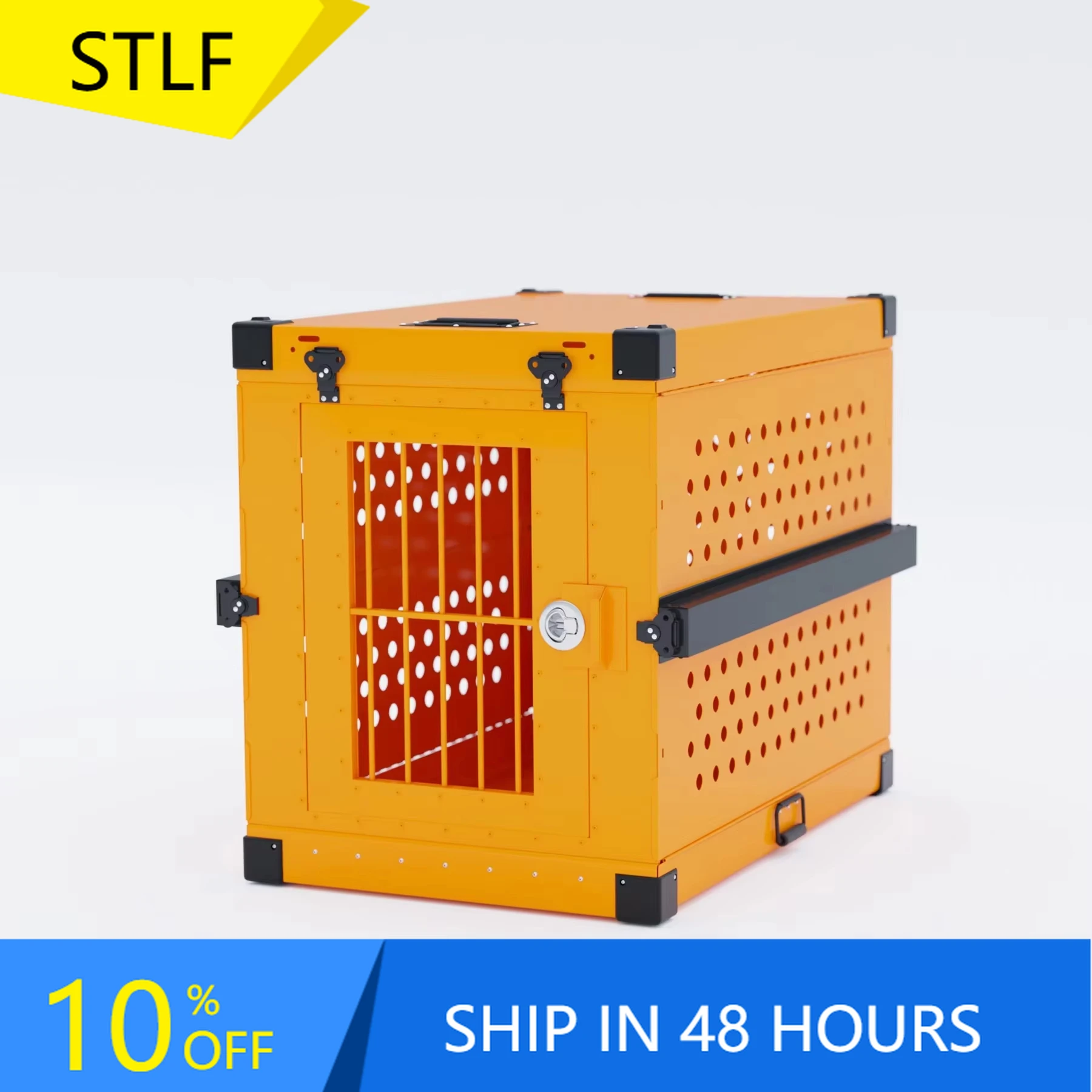 

Складная переносная металлическая клетка для собак STLF, транспортный кофр для животных, аксессуары для Cybertruck, складной алюминиевый вольер для собак, металлический контейнер для домашних животных