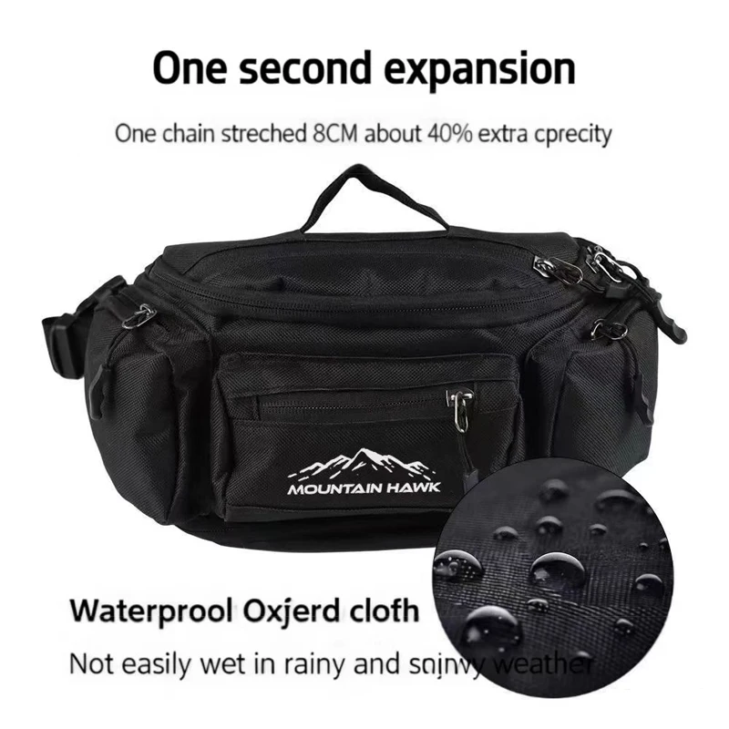 Motorcycle Waist Bag Men Women Waterproof Multiple pockets Purses Waist Pack Leg Bag Waist Motorbike Riding Belt Pack Male image 3