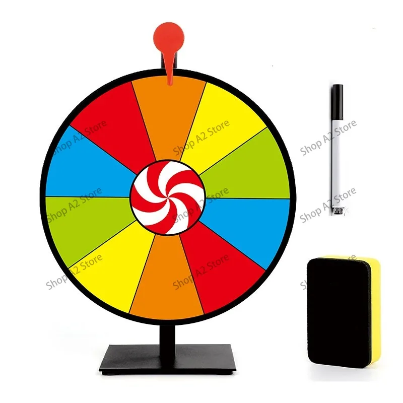 Spinning Prize Wheel 12 Slots Spinning Wheel Tabletop  Win Fortune Spin Games in Party Pub