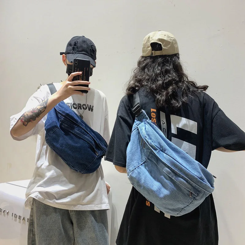 

New Denim Bag, Fashion Casual Commute Tote, Versatile Canvas Shoulder Bag For Men And Women